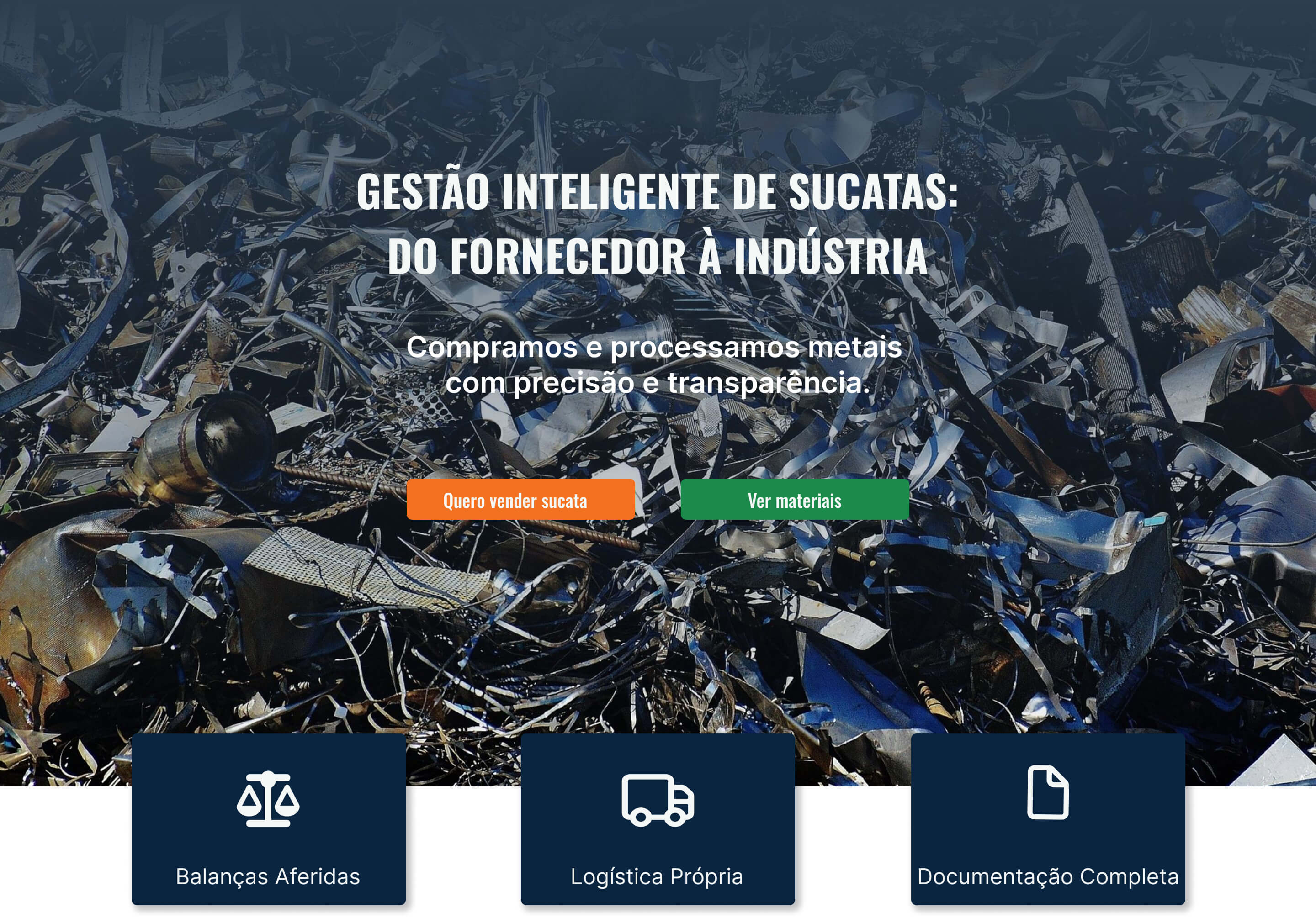 Imagem principal do site da empresa Resimetal