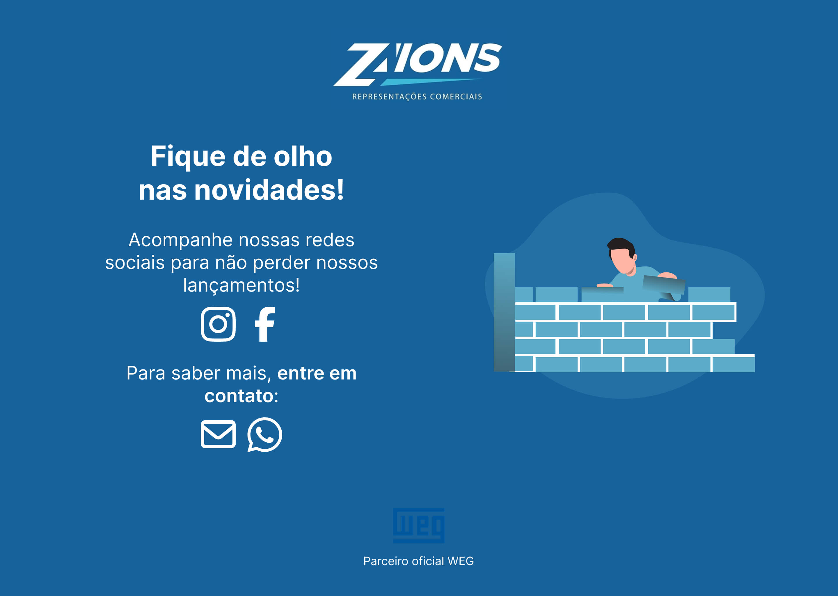 Imagem da página de manutenção da empresa Zaions